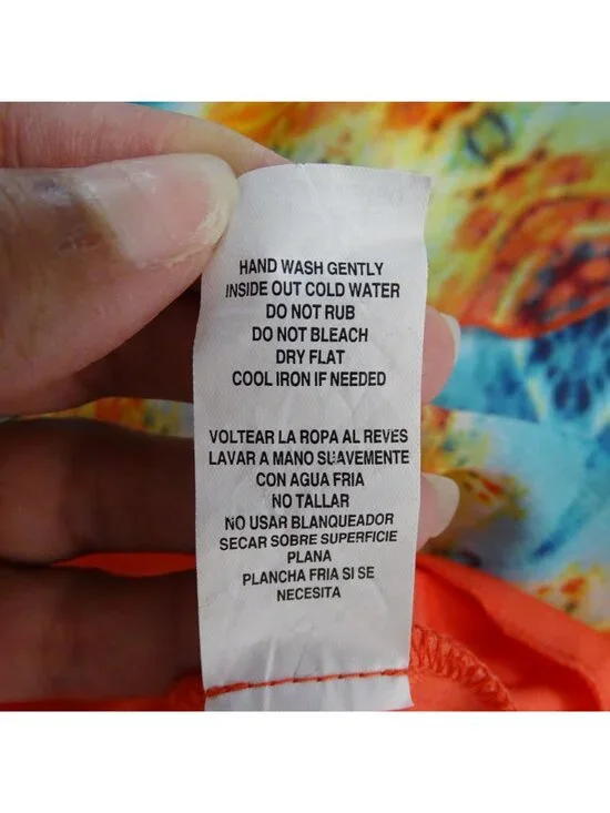 City Triangles Orange Blue Sleeveless Asymmetric Dress Women Size XL Necklace - Picture 8 of 11